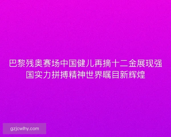 巴黎残奥赛场中国健儿再摘十二金展现强国实力拼搏精神世界瞩目新辉煌