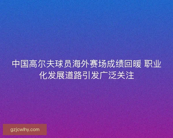 中国高尔夫球员海外赛场成绩回暖 职业化发展道路引发广泛关注