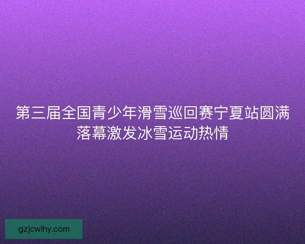 第三届全国青少年滑雪巡回赛宁夏站圆满落幕激发冰雪运动热情